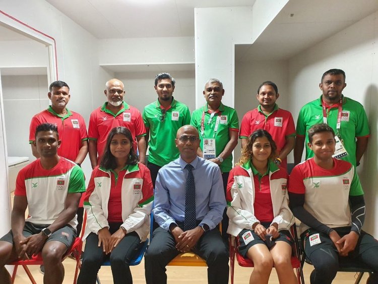 Maldives Ambassador to Japan visits the Olympic Village to meet with the Maldivian athletes