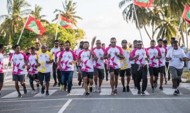 Queens Baton Relay at Haa Alif Dhihdhoo.