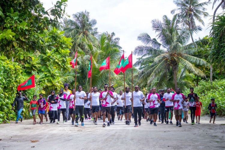 Commonwealth Games Queens Baton Relay at Haa Dhaalu Nolhivaranfaru